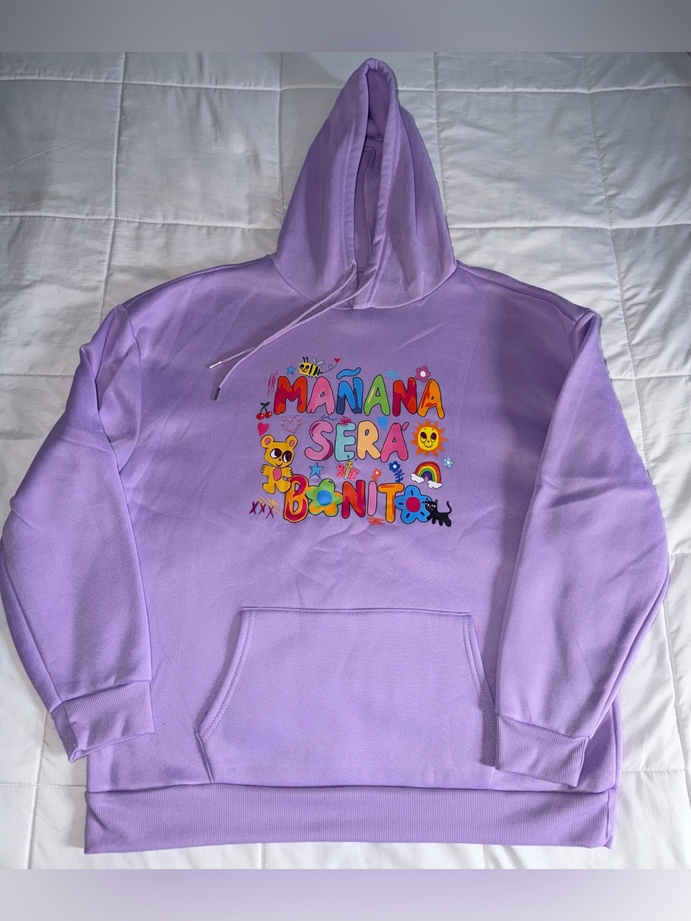 Mañana Sera Bonito Graphic Lavende Hoodie - 2X
